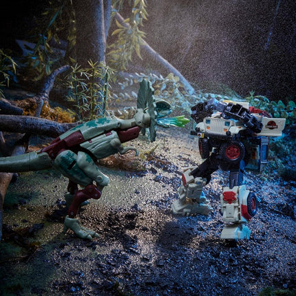 Transformers Collaborative Jurassic Park x Toys Dilophocon and Autobot JP12 Action Figures