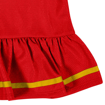 Vestido con camiseta de los Kansas City Chiefs de la NFL de Gerber y cubrepañal, rojo/amarillo Kansas City Chiefs, 0-3 meses