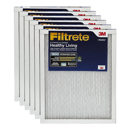 Filtrete MPR 1900 12 x 12 x 1 Healthy Living Ultimate Allergen Reduction AC Furnace Air Filter, Delivers Cleaner Air Throughout Your Home, 6-Pack