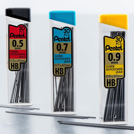 Pentel Super Hi-Polymer Lead Refills, 0.9 mm, 90 Pieces (C29BPHB3)