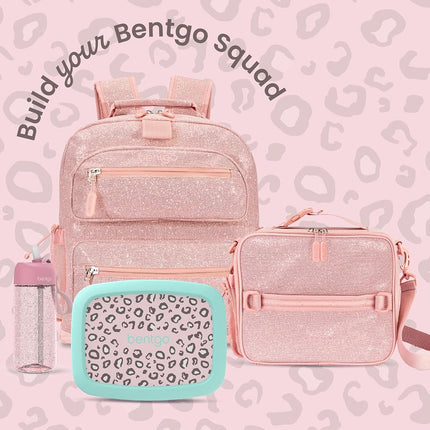 Bentgo Kids Prints Leak-Proof, 5-Compartment Bento-Style Kids Lunch Box - Ideal Portion Sizes for Ages 3-7, Durable, Drop-Proof, Dishwasher Safe, & Made with BPA-Free Materials (Leopard)