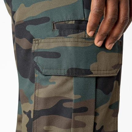 Dickies Men's Regular Straight Flex Twill Cargo Pant, Hunter Green Camo, 34 32, Hunter Green Camo, 34W x 32L