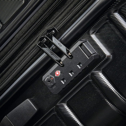 Samsonite Unisex Omni 2 Hardside Expandable Luggage with Spinner Wheels, Midnight Black, 2-Piece Set (Carry-on/Medium), Omni 2 Hardside Expandable Luggage with Spinner Wheels