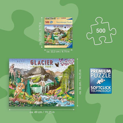 Ravensburger Glacier National Park 500 Piece Puzzle for Adults