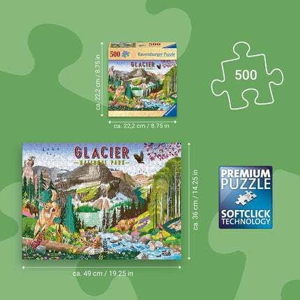 Ravensburger Glacier National Park 500 Piece Puzzle for Adults