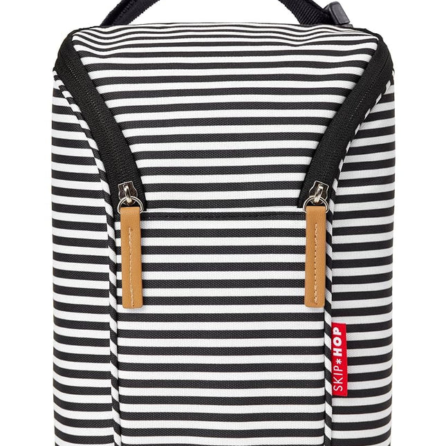 Skip Hop Double Bottle Bag, Black/White