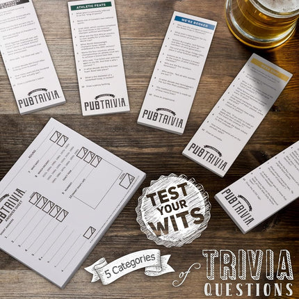 University Games The Ultimate Pub Trivia Game Age 12+, Black