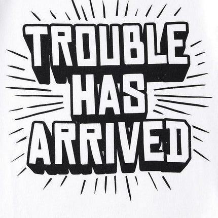 The Children's Place T-shirts graphiques quotidiens à manches longues assortis pour bébés garçons et tout-petits, paquets multiples, lot de 2 « Handsome/Trouble », 2T