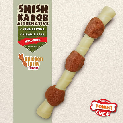 Nylabone Power Chew Shish Kabob Alternative Nylon Chew Toy, Chicken Jerky, Giant