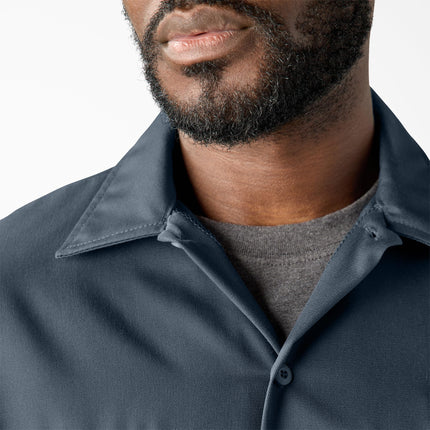 Camisa de trabajo Dickies de manga larga para hombre, azul aviador, talla extragrande