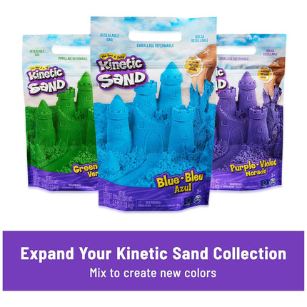 Kinetic Sand Ultimate Sandisfying Set, 2lb of Pink, Yellow and Teal Play Sand, 10 Molds and Tools, Sensory Toys for Kids Ages 3+