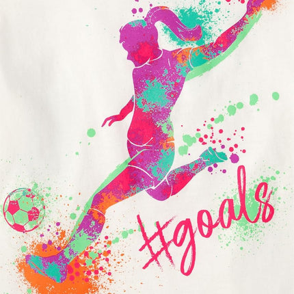 The Children's Place Girl Power Short Sleeve Graphic T-Shirts,multipacks, Ballerina/Goal/Play Like a Girl 3-Pack, X-Large