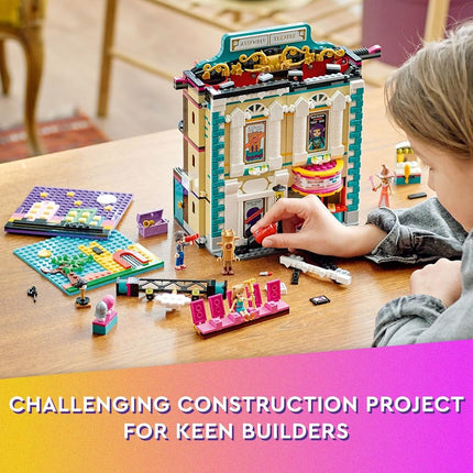 LEGO Friends Andrea's Theater School Building Toy, Creative Pretend Play Theater Toy, Gift for Girls & Boys Ages 8 and Up, Theater Set with Curtains, Lighting, Props and 4 Friends Toy Figures, 41714