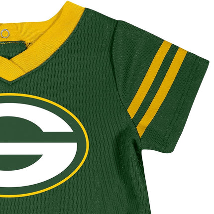NFL Bay Packers Girls 2018Dazzle Dress & Panty, Green, 0-3 Months