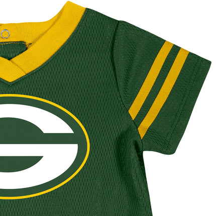 Vestido y bragas NFL Bay Packers para niñas, modelo 2018 Dazzle, verde, 18 meses