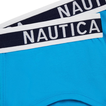 Nautica Men's Classic Cotton Stretch Multipack Briefs, Peacoat/Heather Grey/Hawaiian Ocean, S