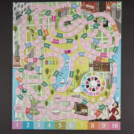 Hasbro Gaming The Game of Life: The Marvelous Mrs. Maisel Edition Board Game - 6 Players, Ages 13+