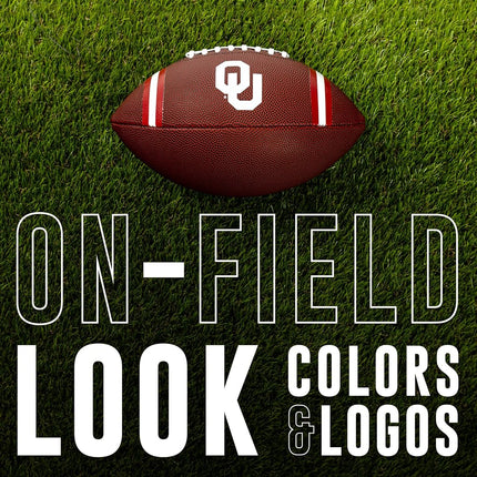Franklin Sports Oklahoma Sooners Kids NCAA Youth Football - Official College Team Junior Footballs with Team Logos for Kids - Junior Size PVC Ball - Backyard + Tailgate Ball - 8.5"