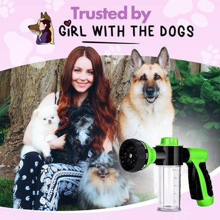 Girl with The Dogs Soap & Shampoo Dispenser for Pet Wash and Garden Hose Sprayer Nozzle