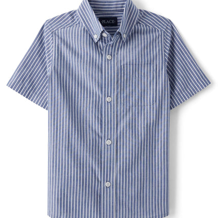 The Children's Place Boys' Short Sleeve Poplin But