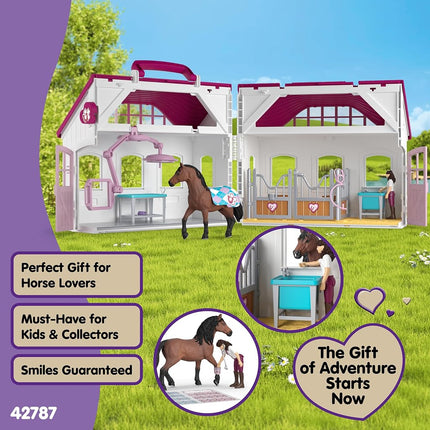 Schleich Horse Club - 64Pc Happy Horse Hospital Playset - Kids 5+ | 42787