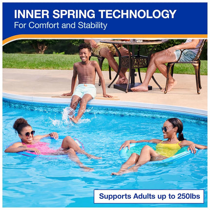 SwimWays Spring Float Premium Papasan Pool Lounger for Swimming Pool, Inflatable Pool Floats Adult with Fast Inflation for Ages 15 & Up