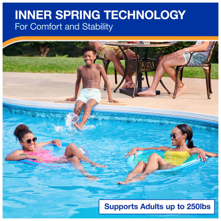 SwimWays Spring Float Premium Papasan Pool Lounger for Swimming Pool, Inflatable Pool Floats Adult with Fast Inflation for Ages 15 & Up