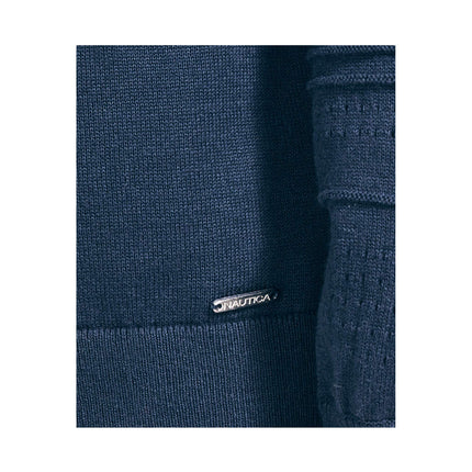 Nautica Women's Classic Soft Cotton Boat Neck Sweater, Navy Seas, XS
