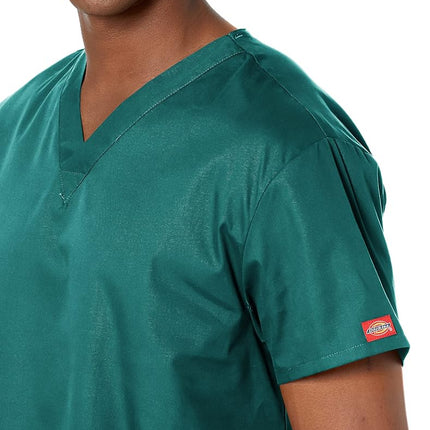 Dickies EDS Signature Scrubs for Women, V-Neck Womens Tops in Soft Brushed Poplin 86706, Hunter, XXL Plus