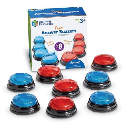 Learning Resources Team Answer Buzzers, 4 Red & 4 