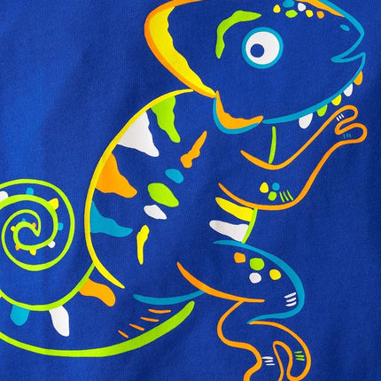 Lot de T-shirts graphiques à manches courtes Dino pour bébés et tout-petits garçons The Children's Place, motif Dino Iguana/Camo/Smart Cool, taille 2T