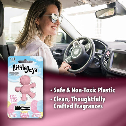 Little Joya 96017 Cotton Candy Car Air Freshener Vent Clip Provides Long-Lasting Freshness in a Compact Design, Fights Odors for up to 45 Days, Cute Car Odor Eliminator, Non-Toxic, Pack of 1