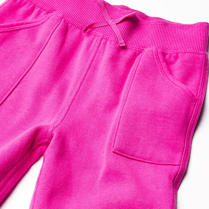 Nautica Girls' Sensory-Friendly Soft Fleece Sweatpants, Rose, 8