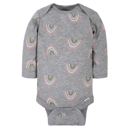 Gerber Paquete de 6 unidades de mamelucos de manga larga orgánicos, conjunto de camisetas para bebés y niños pequeños, osos, recién nacidos, EE. UU.