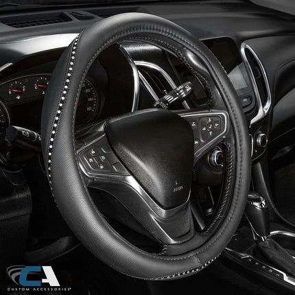 Custom Grip 38466P Black Rope Bling TPE Core Steering Wheel Cover