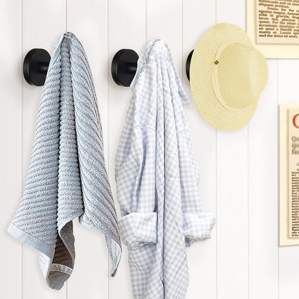 Homagic Bathroom Robe Towel Hooks Coat Matte Black Wall Hook Stainless Steel Heavy Duty Door Hanger Towel Robe Clothes Cabinet Closet Sponges Hook for Bathroom Bedroom Kitchen Hotel Pool 16 Packs