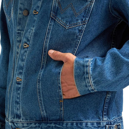 Wrangler Men's Rugged Wear Unlined Denim Jacket, Antique Indigo, Large