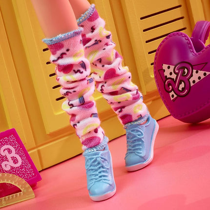 Barbie Rewind ‘80s Edition Doll, Schoolin’ Around, Wearing Dress & Accessories, with Crimped Red Hair, Gift for Collectors
