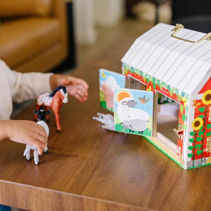 Melissa & Doug Latches Wooden Activity Barn | Farm Toys for Kids, Set with Animal Figures | Age 3+