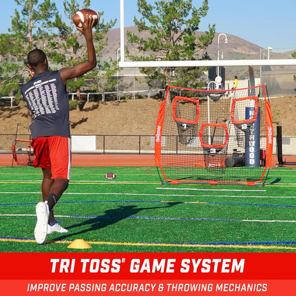 GoSports 6 x 6 ft Football Throwing Net - Red