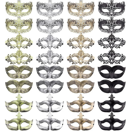 FEQO 32 Pieces Masquerade Masks Vintage Antique Pa