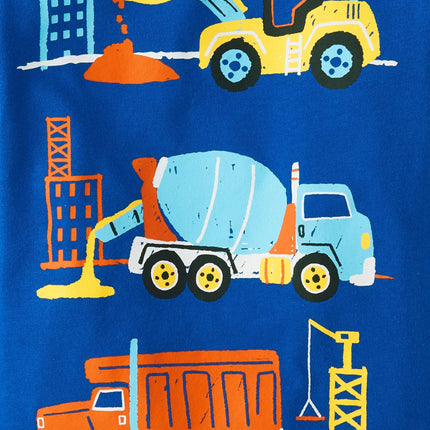 The Children's Place Baby Boys' and Toddler Vehicles Long Sleeve Graphic T-Shirts,multipacks, Vehicle Mix/Truck 2-Pack, 18-24 Months