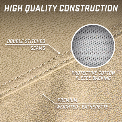 GoSports 6 ft Premium Leatherette Pool Table Cover - Waterproof & Tearproof - Heavy Duty Indoor & Outdoor Billiard Table Cover - Tan