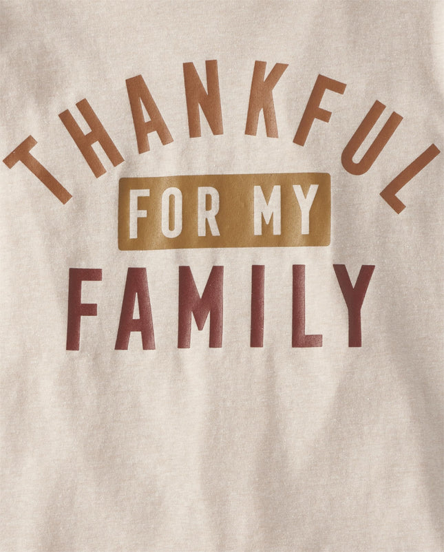 The Children's Place Baby Boys' Long Sleeve Fall Thanksgiving Graphic T-Shirt, Thankful Family, 3X-Large