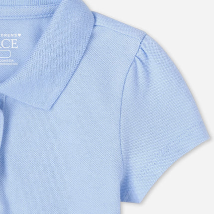 The Children's Place Baby Girls' and Toddler Short Sleeve Pique Polo, Daybreak Single, 5T