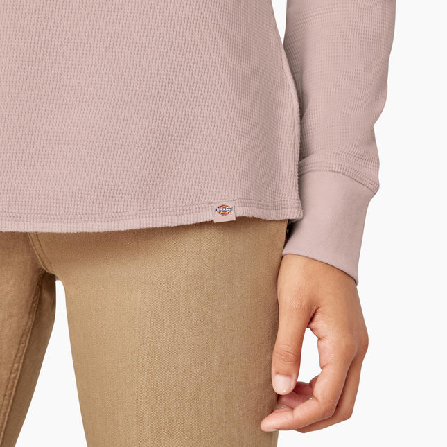 Dickies Plus Size Women’s Long Sleeve Thermal Shirt, Peach, 2X