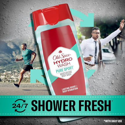 Old Spice Hydro Body Wash Hardest Working Collection Pure Sport Plus, 16.0 oz