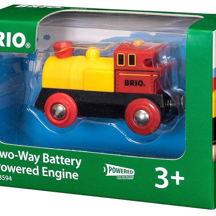 BRIO World Two Way Battery Powered Engine Train for Kids Age 3 Years Up - Compatible with all BRIO Railway Sets & Accessories