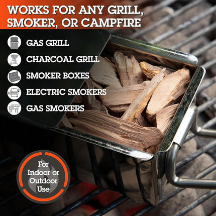Smoking Chips - (Bourbon Soaked Oak) Kiln Dried, 100% Natural Coarse Wood Smoker Shavings - 2lb Barbecue Chips