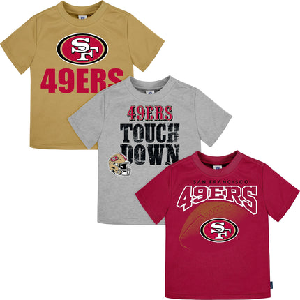 Gerber Unisex Baby NFL 3 Pack Short Sleeve Team Fan Tee Shirt